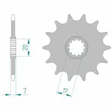 AFAM Standard Stahlritzel vorne 94107 - 415 für Aprilia RS50 94107-13