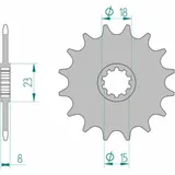 AFAM Standard Stahlritzel vorne 94108 - 415 für Aprilia CLASSIC50, PEGASO50, RS50 Rieju DRAC50