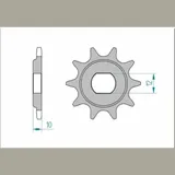 AFAM Standard Stahlritzel vorne 94122 - 415 für KTM 50SM, 50SX