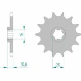 AFAM Standard Stahlritzel vorne 94213 - 520