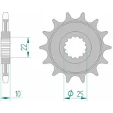 AFAM Standard Stahlritzel vorne 94312 - 520 für TM Racing EN250, EN2502T, EN2504T EN400ENDURO