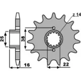 PBR Standard Stahlritzel vorne 2050 - 525 für Ducati 1000MONSTER, 1000SSSUPERSPORT, 749 2050.15.18NC