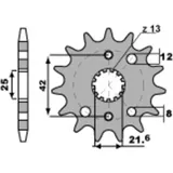 PBR Standard Stahlritzel vorne 2080 - 530 für Suzuki, Kawasaki, Husaberg
