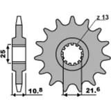 PBR Standard Stahlritzel vorne 2086 - 525 für Yamaha TDM850, TRX850, YZF-R6