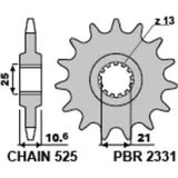 PBR Stahl Standard Ritzel vorne 2331 - 525 für Benelli TRK502 2331 15 18NC