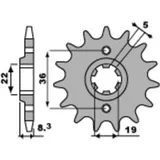 PBR Steel Standard Front Sprocket 2502 - 520