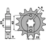 PBR Standard Stahlriztel vorne 276 - 520 für Honda CB400, CM400
