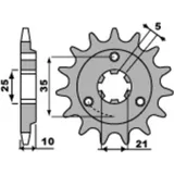 PBR Steel Standard Front Sprocket 412 - 520 for Suzuki DR750, DR800 Cagiva RIVER600