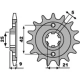 PBR Standard Stahlritzel vorne 576 - 428 für Yamaha XT350