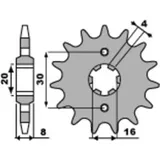 PBR Standard Stahlritzel vorne 718 - 520 für Cagiva WMX125 Husqvarna CR125