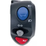 DOMINO Lenker-Schaltereinheit links Schwarz UNIVERSAL ALUMINIUM, HUPE, BLINKER, LICHT, LICHTHUPE für Malaguti MADISON125, MADISON250, MADISON3125