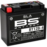 BS BATTERY SLA Wartungsfreie Batterie Werkseitig aktiviert - BT12B-4 für Ducati, Yamaha, Aprilia
