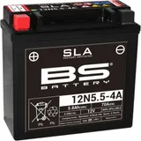 BS BATTERY SLA Wartungsfreie Batterie Werkseitig aktiviert - 12N5.5-4A/4B für Yamaha MT-125, TDR125, TZR125