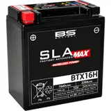 BS BATTERY SLA Max Wartungsfreie Batterie Werkseitig aktiviert - BTX16H für Piaggio, BMW, Gilera