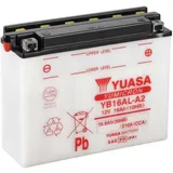 YUASA Battery Conventional without Acid Pack - YB16AL-A2 for Ducati, Yamaha, Cagiva