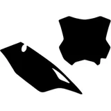 BLACKBIRD Startnummern-Untergründe schwarz für Kawasaki KX450 KX250 BLACKBIRD Startnummern-Untergründe schwarz für Kawasaki KX450 KX250