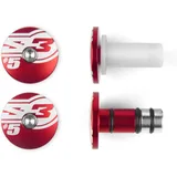 S3 End 5 Bar Ends Ø12mm Red