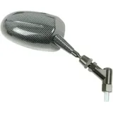 V PARTS F1 Oval Right Adjustable Mirror Universal M10/125 - Carbon (1pc)