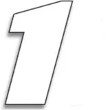 RENNNUMMERN WEISS 1
