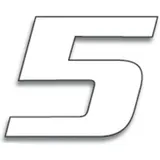 RENNNUMMERN WEISS 5