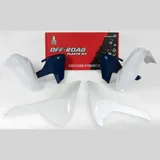 RACETECH Plastic Kit OEM Color (2017) White/Blue for: Husqvarna for FE250, FE350, FE450 RACETECH Plastic Kit OEM Color (2017) White/Blue for: Husqvarna for FE250, FE350, FE450