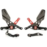 GILLES MUE2 Adjustable Rearset Black/Red for: MV Agusta F3 675/800 for F3800