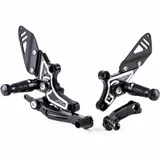 GILLES TOOLING RCT10GT Einstellbare Fußrastenanlage Schwarz/Silber für BMW R Nine-T RNINE-T