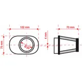 BMC Luftfilter konisch, Mundstück rechts Ø 55 mm - FBPF55-70R