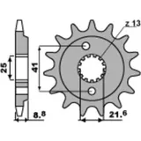 PBR Standard Stahlriztel vorne 350 - 520 350.14.18NC