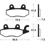 TECNIUM Sintered Metal Brake Pads - MF455 für Kawasaki NINJA400, Z400ABS