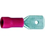 Spade connector male red 0.25-1.0