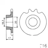 Front sprocket 15tooth pitch 420 20-0216-15