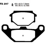 Bremsbeläge Bremsklotz Standard EBC FA297 Bremsbeläge Bremsklotz Standard EBC FA297