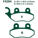 Brake pads scooter sintered hh ebc SFA264HH Brake pads scooter sintered hh ebc SFA264HH