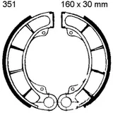 Brake shoes rear with springs ebc H351