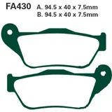 Brake pads scooter ebc SFA430 Brake pads scooter ebc SFA430