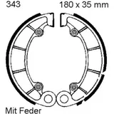 Bremsbacken mit Feder EBC H343