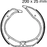 Brake shoes exc springs ebc 861