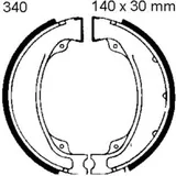 Brake shoes inc springs ebc H340
