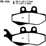 Brake pads scooter sintered hh ebc SFA194HH