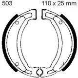 Brake shoes grooved inc springs ebc Y503G