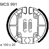 Brake shoes rear with springs trw luc MCS991