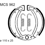 Brake shoes inc springs trw MCS962