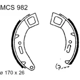 Brake shoes rear excluding springs trw luc