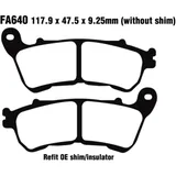 Bremsklotz Semi-Sinter V EBC für Cruiser und Touring Bikes 7370092
