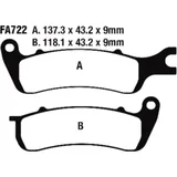 Bremsklotz Standard EBC passend für: AJS Tempest, Cadwell, Clubman, Lexmoto Viper