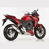 Supersport slip on exhaust - silver for: HONDA CBR500R PC44, CB500F PC45