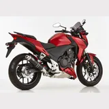 Supersport Slip on Ersatzdämpfer - schwarz Auspuff für: HONDA CBR500R PC44, CB500F PC45