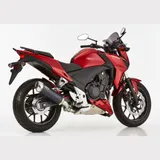 DSX-5 slip on exhaust - black for: HONDA CBR500R PC44, CB500F PC45