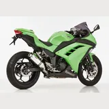 Supersport Slip on Ersatzdämpfer Super Short - silber Auspuff für: KAWASAKI Ninja 300 EX300A, Z300 ER300A
